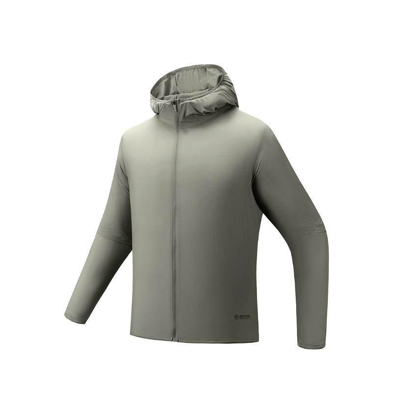 Anta Training Series Simple Zipper Solid Color Versatile Hooded Sports Jacket Men Jacket 952537613-4