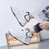 Women's Tennis Sneakers Light Breathable PU Casual Walking Shoes  Women Lace-up Platform Boots