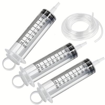 3 τεμ. 3,38oz Μεγάλες σύριγγες με σωλήνα 39,37 ιντσών για αναρρόφηση υγρού λαδιού, μέτρηση θρεπτικών συστατικών, πότισμα Βιομηχανικά πειράματα
