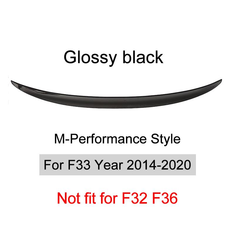 Per BMW Serie 4 F32 F33 F36 2014-2020 Fibra di Carbonio Lip Paraurti Posteriore Spoiler Baule Kit Ala Coda Stile MP M4 PSM Nero Lucido