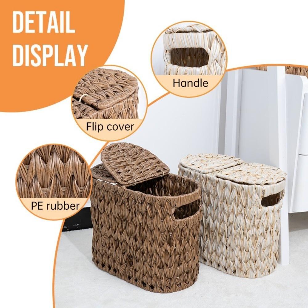 Large Capacity Toilet Paper Basket Flip Top Sundries Storage Box Storage Basket for Kitchen