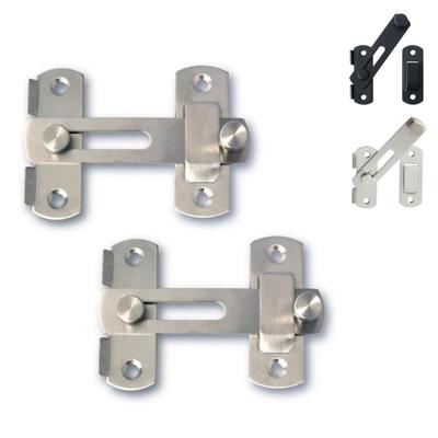 2Pcs Flip Latch Gate Latch,4inch Stainless Steel Barn Door Lock,Anti-Theft Lock,Safety Door Lock for Wooden Fence, MS9001 Brushed Nickel