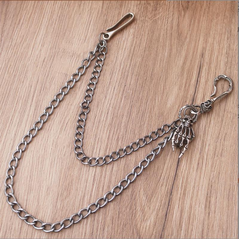 Skull Pendant Chain On The Jeans Pants Women Punk Keychains For Men Egirl eBoy Harajuku Grunge Accessories