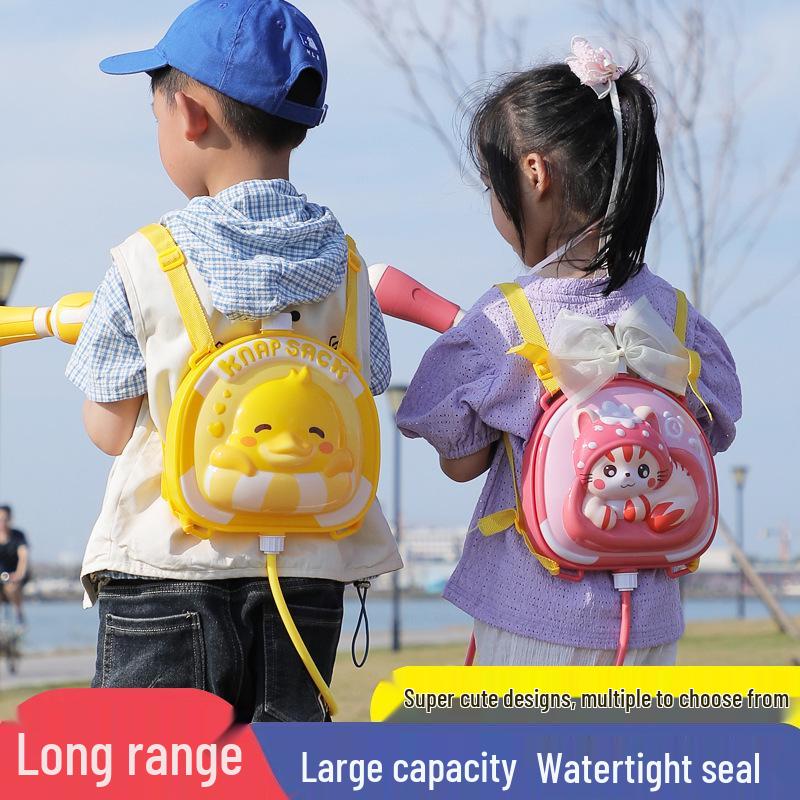 Kids' Cat Backpack Water Gun Toy – Outdoor Fun Splash Battle