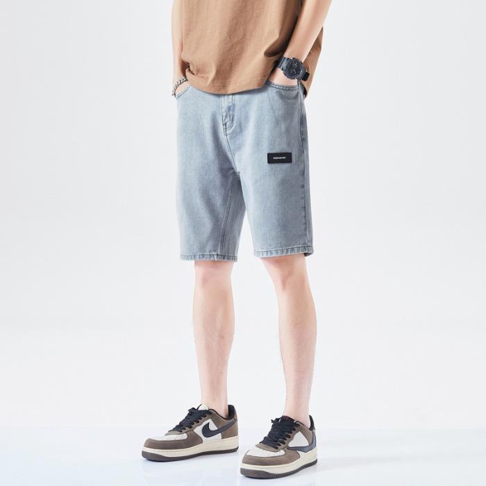 

Рваные джинсовые шорты мужские летние тонкие свободные повседневные брюки с эластичной резинкой на талии мужские летние брюки с пятью точками мужские летние 3XL