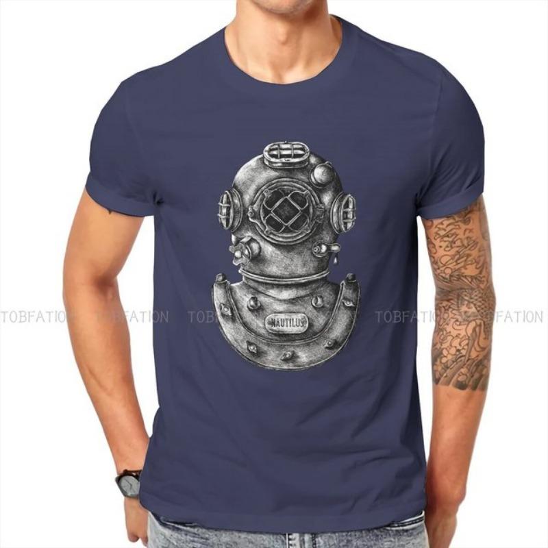 Tauchen Scuba Tauchen T-Shirt für Männer Helm Weiches Sommer T-Shirt T-Shirt Hohe Qualität Neues Design Flauschig