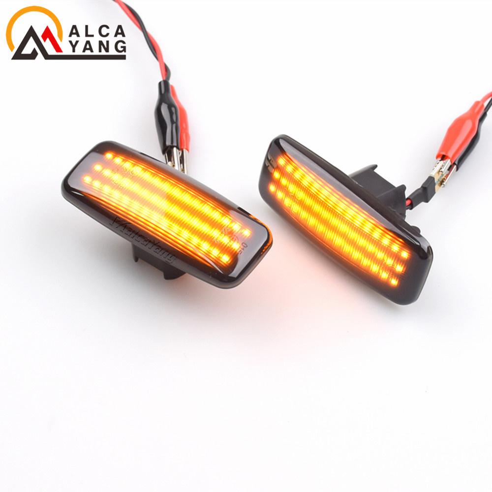 2pieces for Nissan Sylphy Bluebird Sunny Teana Murano Infiniti M35 FX45 FX35 QX60 Led Dynamic Side Marker Turn Signal Light