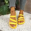 Damenschuhe coole Hausschuhe Paar Sommerbekleidung 2025 neue Mode dicker Boden flacher Boden Freizeiturlaub Wort Strand