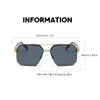 4PCS  New Fashion Big Frame Sunglasses Men Square Metal Sun Glasses Women Retro Sun Glasses Vintage High Quality