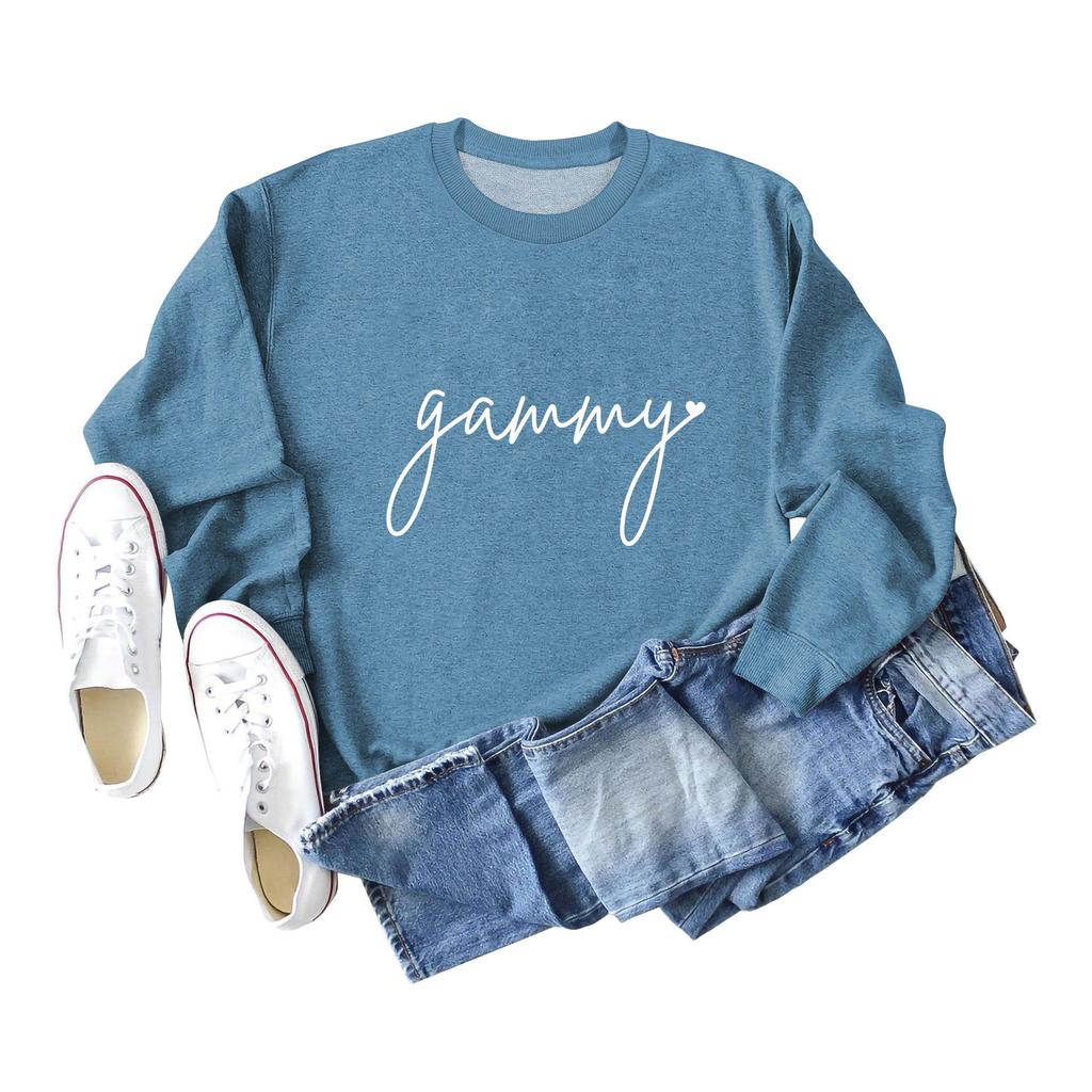 Women's Loose Fit Long-Sleeve Round Neck Casual Fashion Sweatshirt