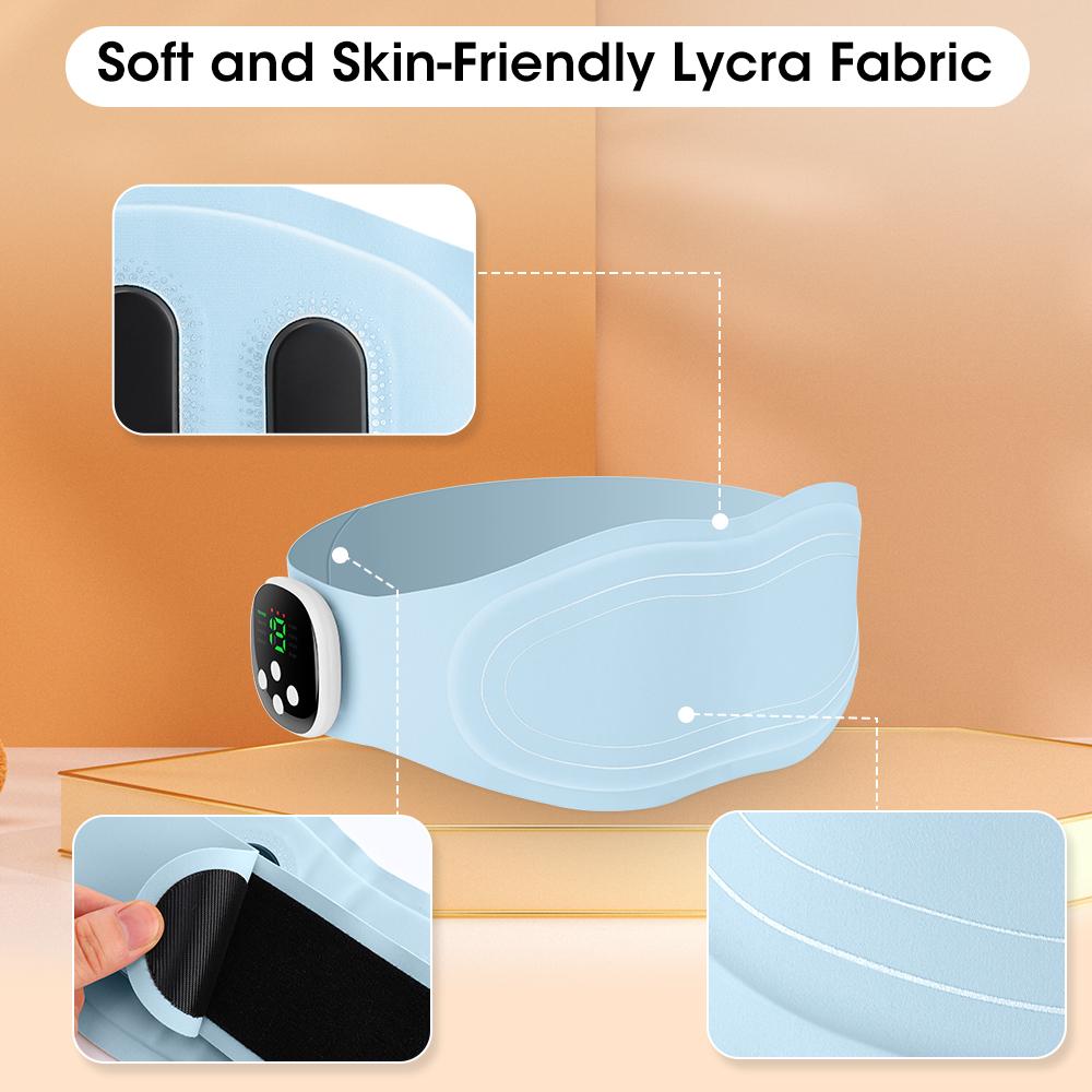 Centură electrică de masaj abdominal, modelator de tonifiere a taliei, vibrație și compresă caldă pentru exerciții abdominale, relaxare musculară, suport