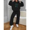 Women's 2 Piece Polyester Casual Outfit Sweatshirt and Stretch Knit Pants Comfortable Lounge