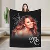 Mariah Carey Christmas  Super Warm Blanket  Camping Plush Throw Blanket Funny Home Decor Flannel Bedspread Sofa Bed Cover