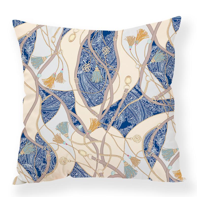 Retro Animal Chain Mixed Elements Digital Printing Pillow Case Car Waist Pillow