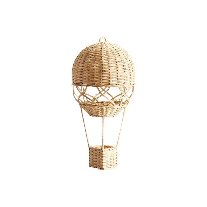 Nordic Children's Room Preschool Photography Agency Home Decor Items Hand-woven Rattan Hot Air Balloon Wall Hanging Accessories
