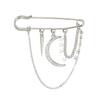 Love Moon Element Tassel Brooch Clothing Light Luxury Functional Pin Accessories