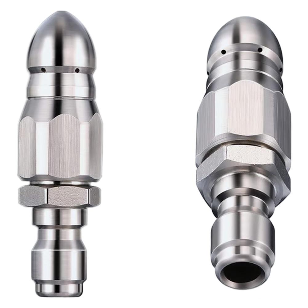 

1 Pcs High-Pressure Stainless Steel Sewer Jet Nozzle Set For Effective Pipe Cleaning Pipeline Cleaning Rotary Nozzle