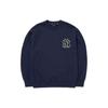 MLB Cashew Flower Sweatshirts Unisex Dark Blue Crew Neck Moderate Regular 3AMTI0126-50NYD
