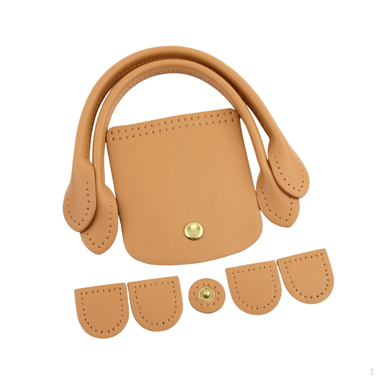 

Ручки для сумок для вязания крючком Набор замков с откидной крышкой DIY Пельмени светло-коричневого