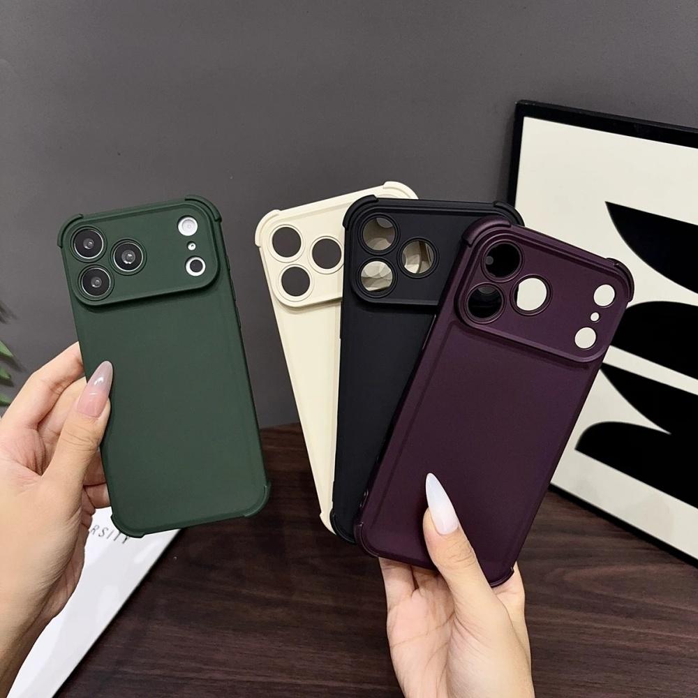 Shockproof Silicone Plain Phone Case For iPhone 17 16 15 14 13 12 11 Pro Max Plus 17 Air 16E 17E Soft Cover