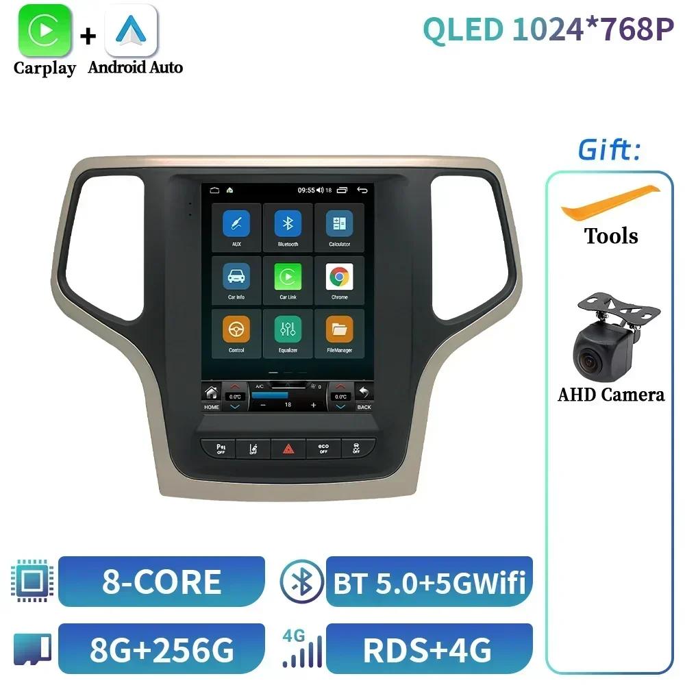 9,7-calowe radio samochodowe z Androidem 14 dla Jeep Grand Cherokee 2014-2017 Stereo Multimedia 4G GPS Bezprzewodowe BT Carplay Ekran dotykowy Stereo