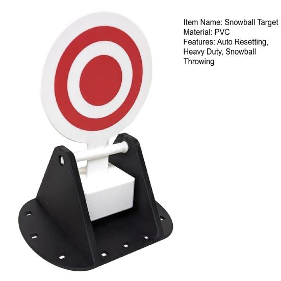 Snowball Automatic Reset Target Heavy Duty Auto Resetting Snowball Practice Target Winter Outdoor Backyard Snow Battle Snowball Throwing Game