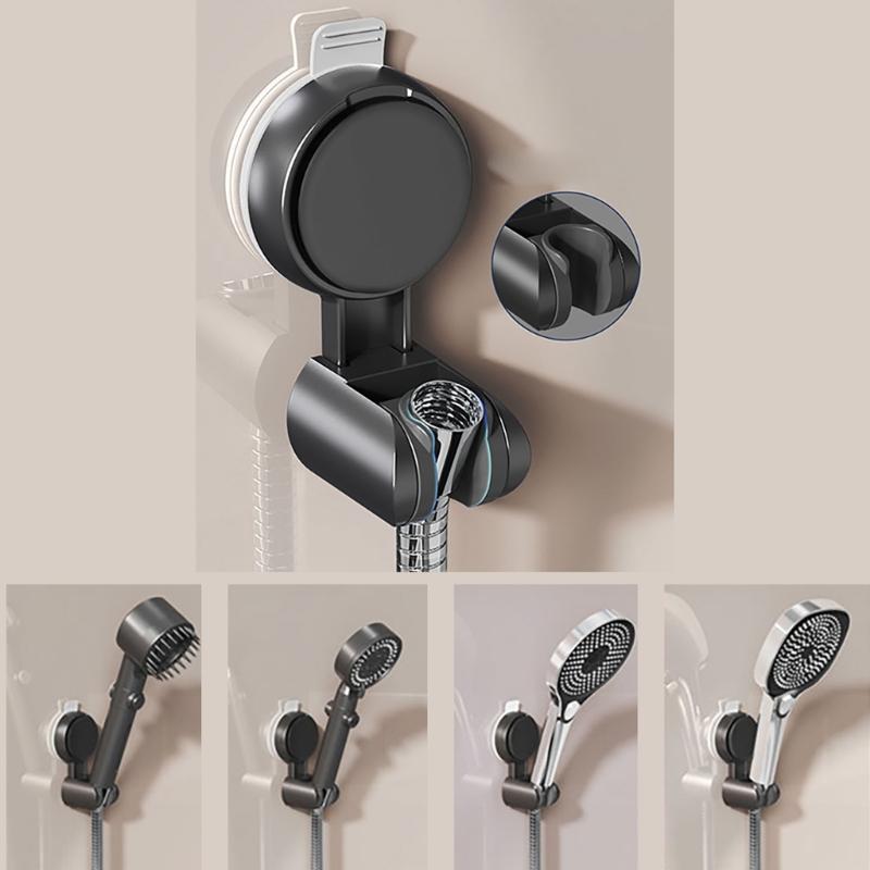 Portable Sturdy ABS Suction Shower Sprayer Holders Bathroom Accessory for Easy Installation in Bathroom Setting