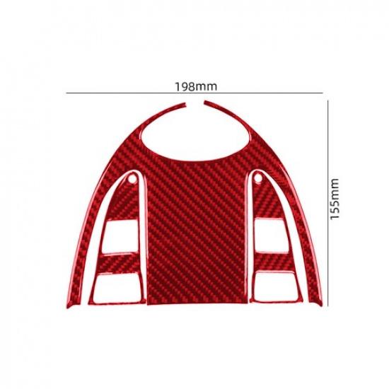 3Pcs Red Carbon Fiber Car Inner Reading Light Panel Civer For Mini Cooper 07-10