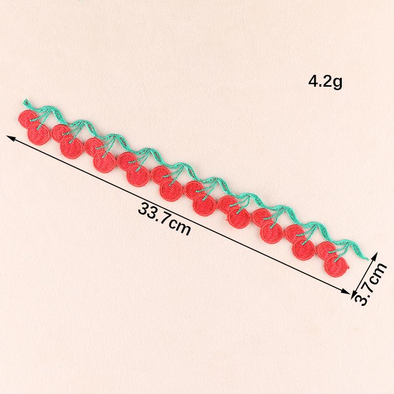 Cartoon Frucht und Schmetterling Spitze Patch - Wasserlösliche Stickerei DIY Bekleidungszubehör