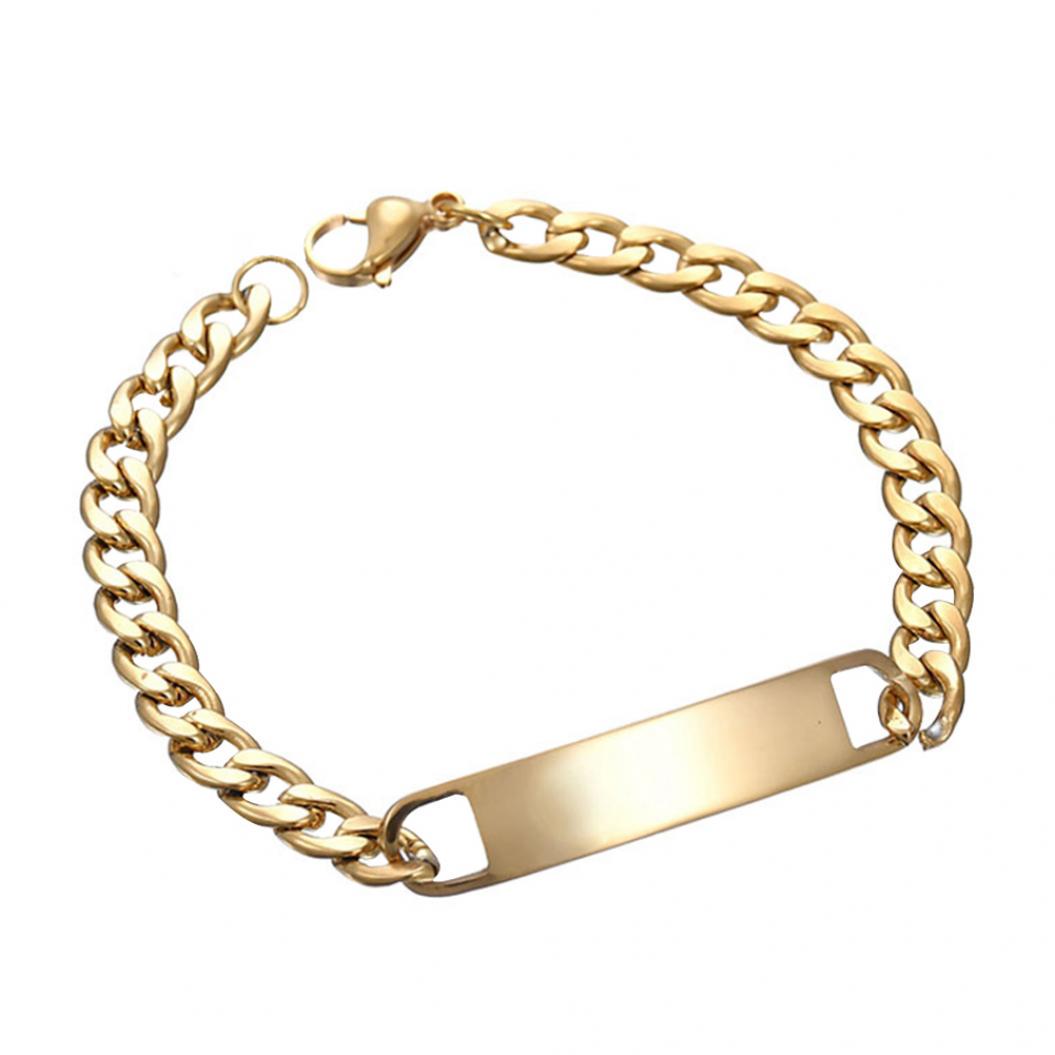 

Мужской браслет-цепочка из нержавеющей стали, модный браслет для вечеринки, клуба, выпускного вечера, паба, ювелирные изделия Male золотистый