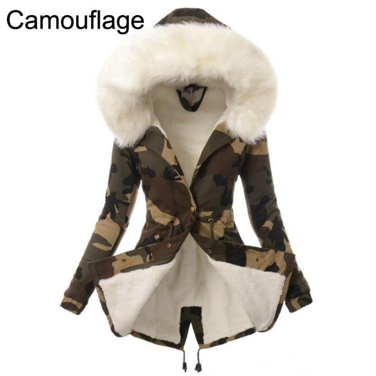 

Зимнее теплое женское длинное пальто с капюшоном из искусственного меха, флисовая утолщенная парка большого размера, модная верхняя одежда XXXL