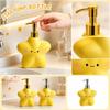 Star Shaped Press Pump Bottle for Lotion Shampoo Soap Dispenser Suitable for Bathroom Kitchen Hotel Use Refillable Container with Stainless Steel Pump