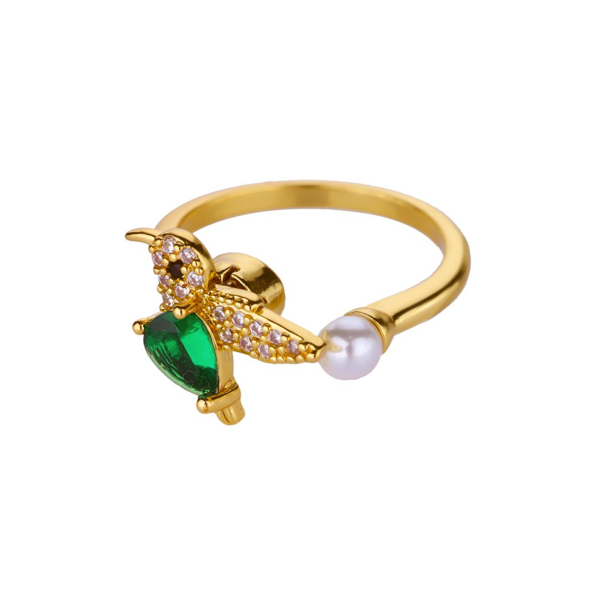 Zirkonia Draaibare Angst Ring Voor Vrouwen Goudkleurig Roestvrij Staal Vogel Anti-Stress Fidget Spinner Ring Mode Sieraden Cadeau beige