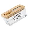 tight   Dish with Lid and Cutter 500ml Glass     Holder Tray for Countertop and Refrigerator