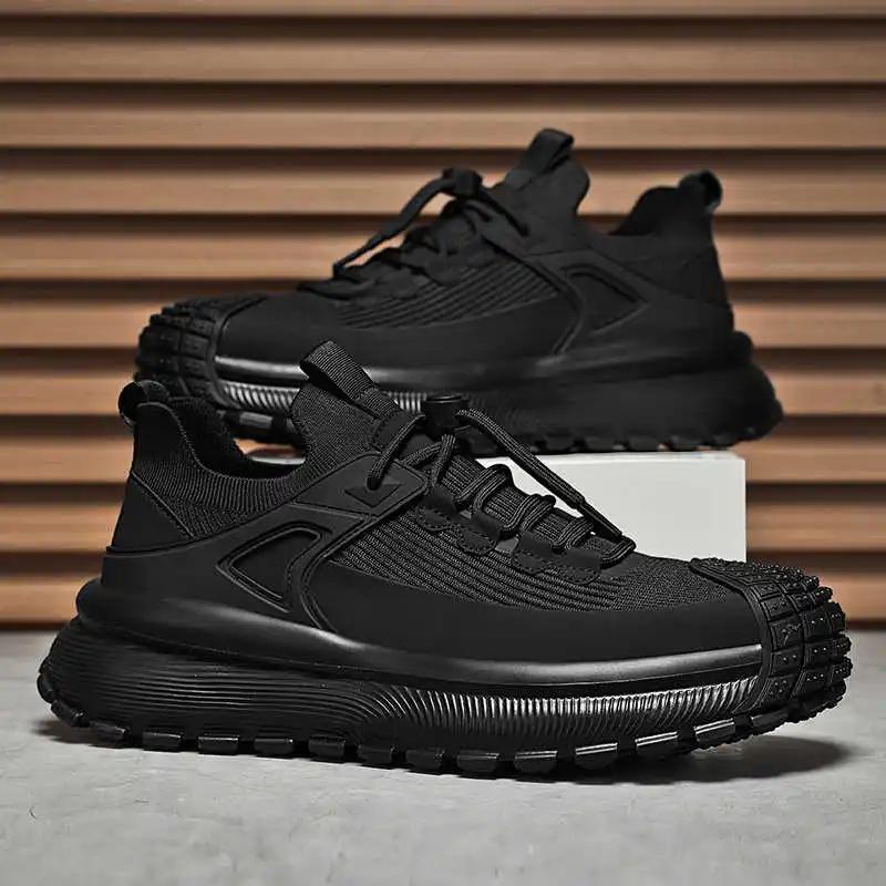 Fashion Key Height High Sole Mens Boot Casual Sneakers For Men White Walking Shoes For Man Sport Beskete High-end Chassure