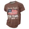 Mens Short Sleeve Crewneck T Shirt We The 1776 250 Years 2026 Graphic Print Loose Fit Casual Top