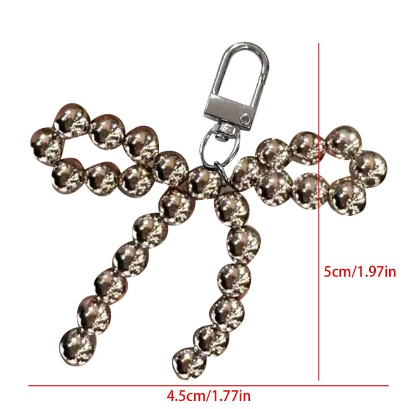Pearls Bowknot Phone Pendant Key Chain Elegant Keychain Pendants for Handbag Keychain Cute Bowknot Crafting Decoration