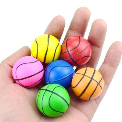 30mm Basketball Elastikball Kinderspielzeug Hüpfball Drehmaschine, 6 Stück
