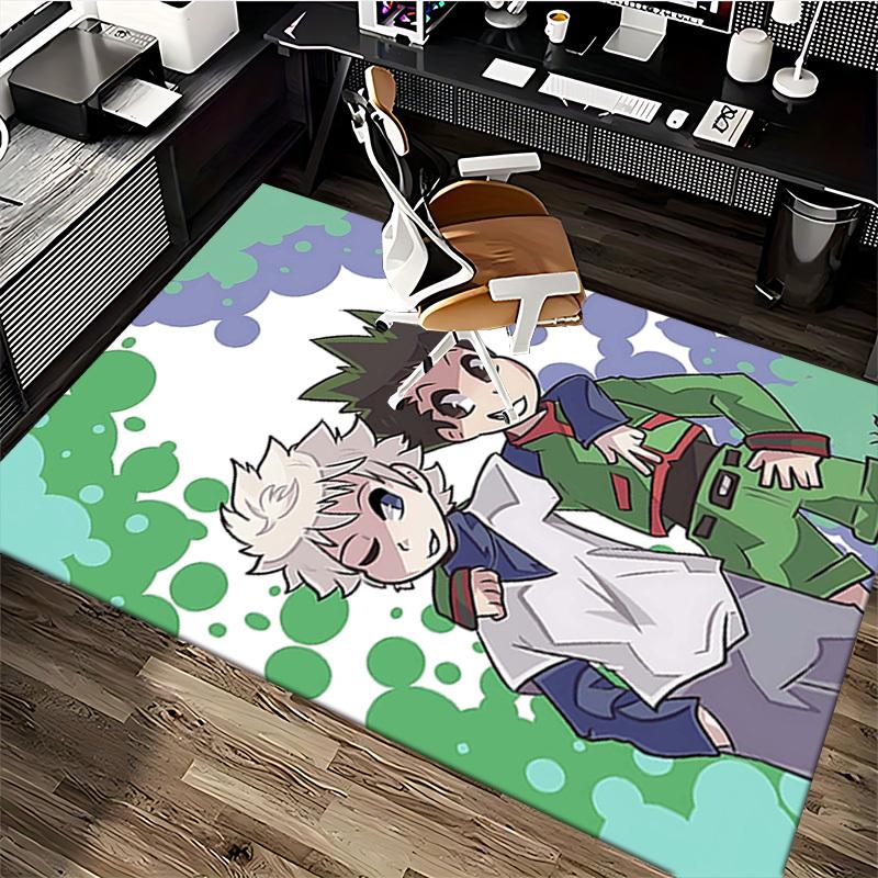1pc Hunter X Hunter Killua and Gon Chair Mat - Anime Cartoon Design Office Chair Mat, Non-Slip Carpet for Home Decor, Suitable for All Seasons.U030