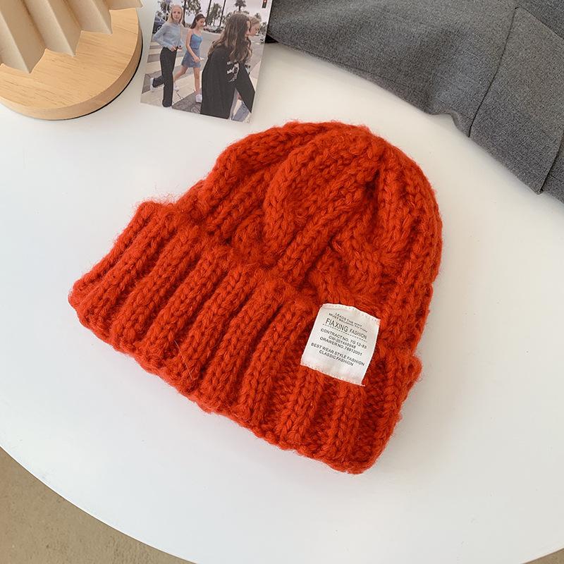 Fashionable Knitted Hat for Women Korean Style Fashionable Twist Wool Hat Warm and Ear Protecting Multi Color Optional Casual Cold Hat