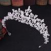 New Bridal Jewelry Exquisite Handmade Crystal Glass Diamond Crown Wedding Supplies Alloy Rhinestone Tiara