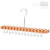 Wood Belt Rack Hanger Set Multipurpose Clothes Underwear Tie Belt Hanger 13 Hook Space Saving Wardrobe Organizer