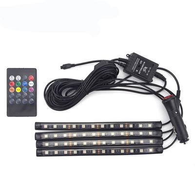 RGB LED Auto/&Car Interior Decor Atmosphere Wire Moulding Strip Light Lamp Line V