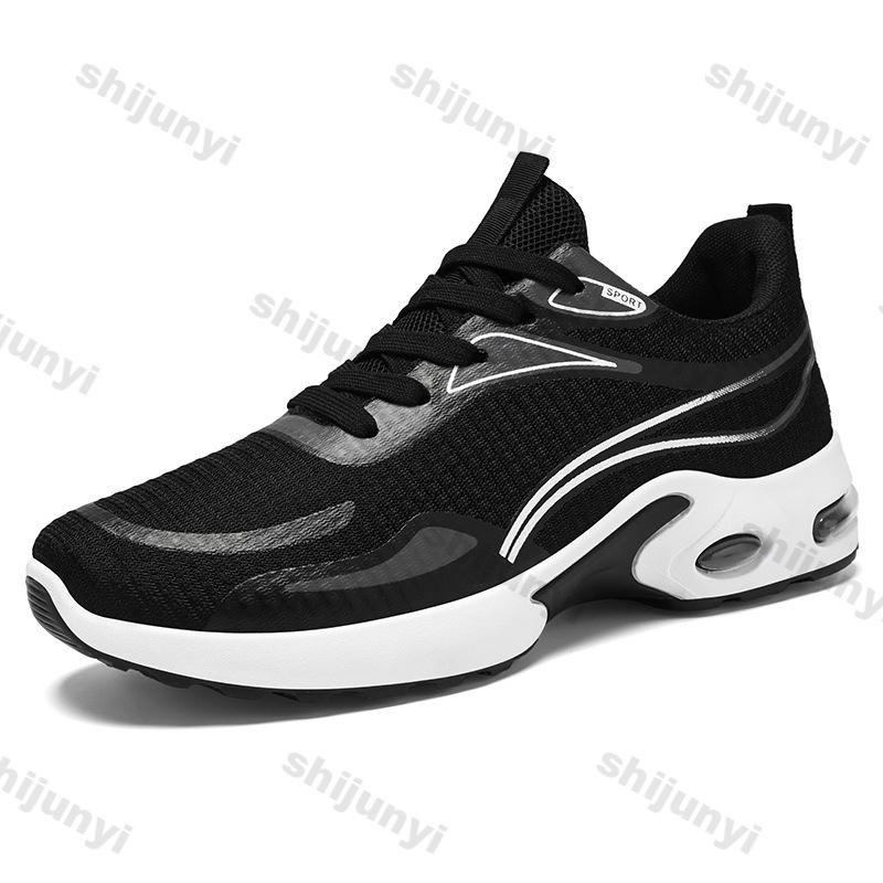 Fashion Men's Sneakers Autumn Breathable Non Slip Lace Up Outdoor Sports Shoes Lightweight Comfortable Soft Sole Fly Weave Casual Shoes