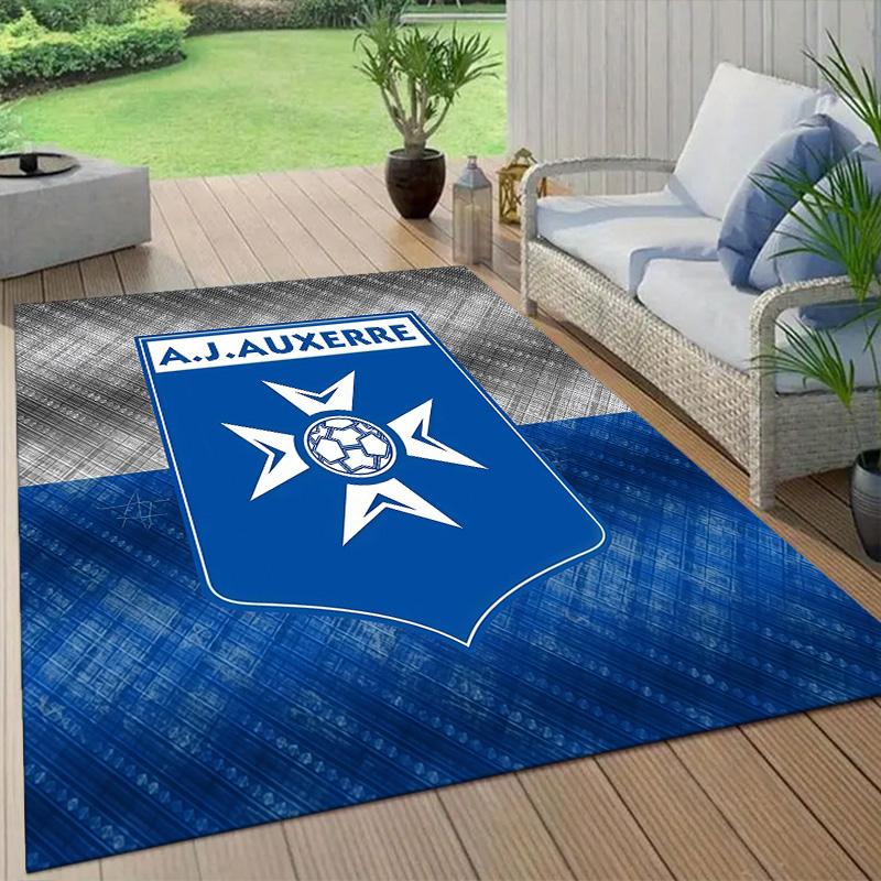 AJ Auxerre Flannel Pattern Square Carpet,Area Rug,Carpet Rug for Living Room Bedroom Sofa Playroom Decor,Non-slip Floor Mat