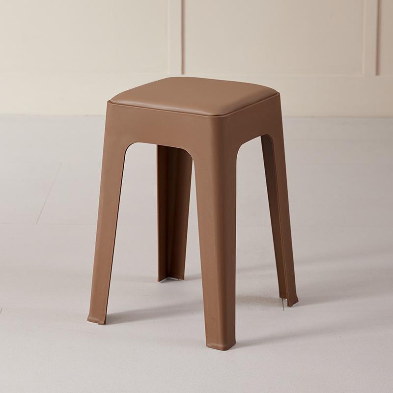 Stackable Upholstered Stool for Home: Simple Style for Living Room, Bedroom, Dining Room, or Adult Seating.
