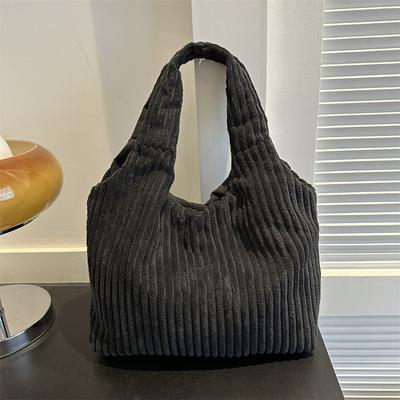 Mode Persönlichkeit Große Kapazität Cord Einkaufstasche Damen Casual Handtasche Einfache Schulter Achseltasche Tide