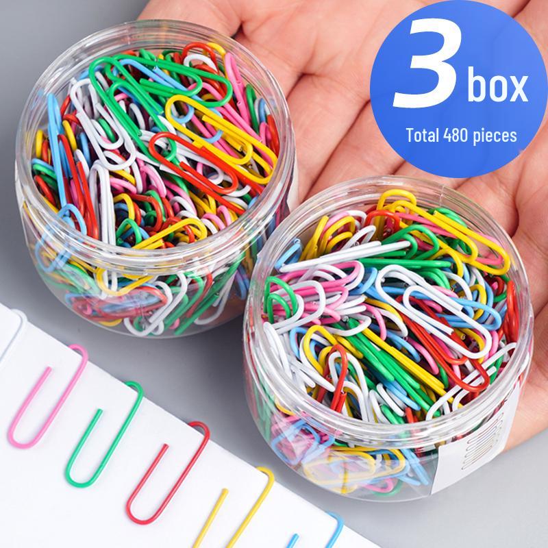 

Creative Bent Paper Clips & Bookmarks - 10-Box Set, Safe, Colorful Triangle Clips for Stationery