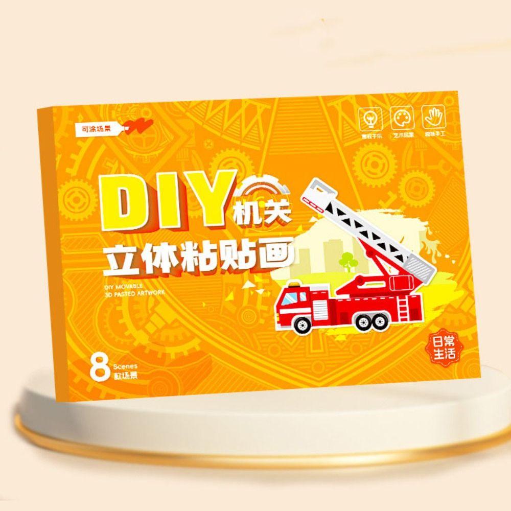 Paper DIY Paste Material Kit Educational Toys Animals Sticker Book  Birthday Gift