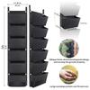 Waterproof 6 Pockets Planting Bags Felt Vertical Planting Bags Wall Mounted Planting Bags  Garden